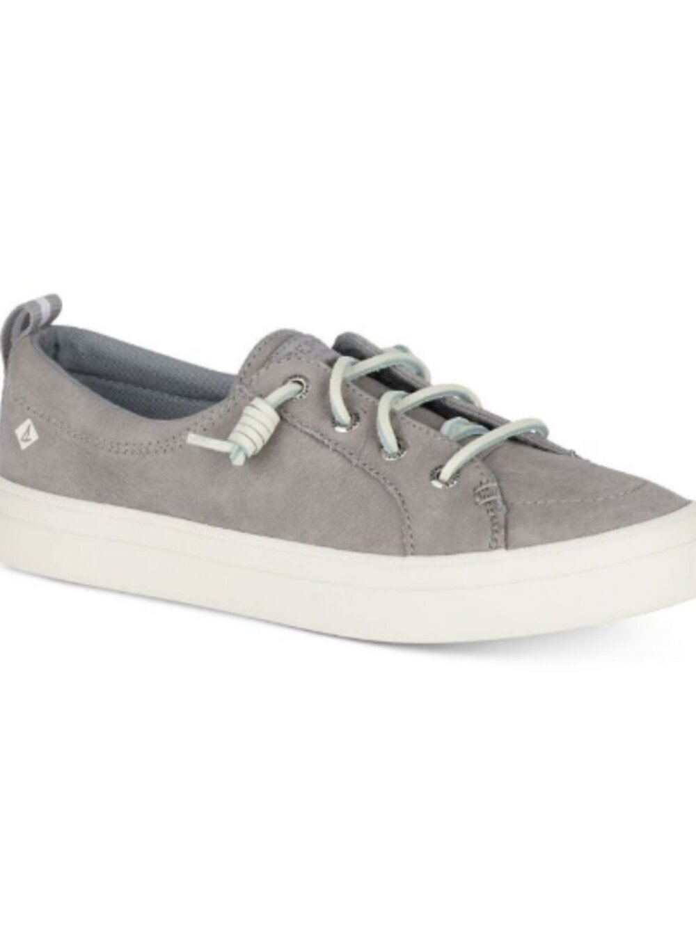Sperry Crest Vibe Washable Leather Sneaker Suede Gray womens size 8.5